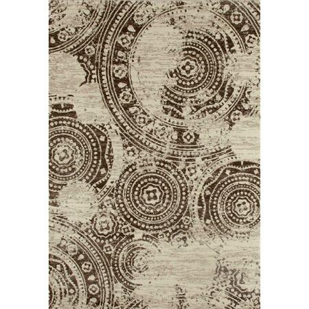 ART CARPET 8 X 11 Ft. Milan Collection Coins Woven Area Rug, Beige 24071